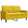 Canapé à 2 places Jaune 120 cm Velours 618007618007