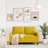 Canapé à 2 places Jaune 120 cm Velours 618007618007