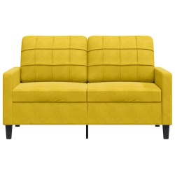 Canapé à 2 places Jaune 120 cm Velours 618007618007