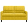 Canapé à 2 places Jaune 120 cm Velours 618007618007