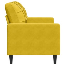 Canapé à 2 places Jaune 120 cm Velours 618007618007