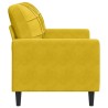 Canapé à 2 places Jaune 120 cm Velours 618007618007