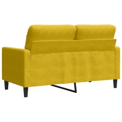Canapé à 2 places Jaune 120 cm Velours 618007618007