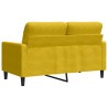 Canapé à 2 places Jaune 120 cm Velours 618007618007