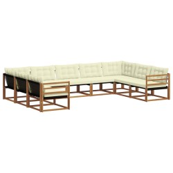 Ensemble de canapés d'extérieur 9 pcs Naturel et Crème 618008618008