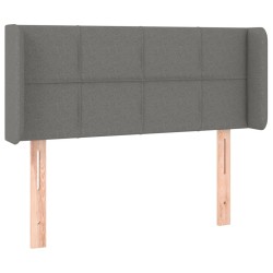 Tête de lit avec oreilles Gris foncé 103x16x78/88 cm Tissu 618011618011
