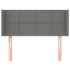 Tête de lit avec oreilles Gris foncé 103x16x78/88 cm Tissu 618011618011