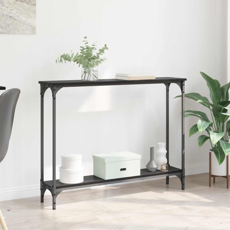 Table console Chêne noir 100 x 22,5 x 75 cm Bois d'ingénierie 618016618016