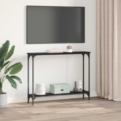 Table console Chêne noir 100 x 22,5 x 75 cm Bois d'ingénierie 618016618016
