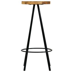 Chaises de bar lot de 2 bois de manguier solide 618017618017