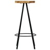 Chaises de bar lot de 2 bois de manguier solide 618017618017