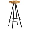 Chaises de bar lot de 2 bois de manguier solide 618017618017