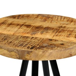 Chaises de bar lot de 2 bois de manguier solide 618017618017