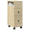Meuble étroit de salle de bain à roulettes chêne sonoma 618020618020