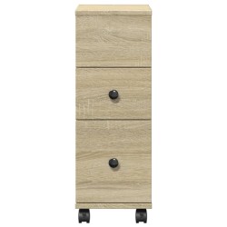 Meuble étroit de salle de bain à roulettes chêne sonoma 618020618020