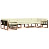 Ensemble de canapés d'extérieur 7 pcs Naturel et Crème 618025618025