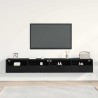 Meuble TV mural Montage mural 2 pcs Chêne noir 100 x 30 x 30 cm 618029618029