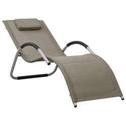 Chaise longue textilène taupe et gris 618030618030