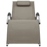 Chaise longue textilène taupe et gris 618030618030