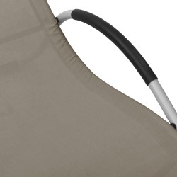 Chaise longue textilène taupe et gris 618030618030