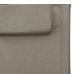 Chaise longue textilène taupe et gris 618030618030