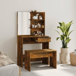 Ensemble de coiffeuse Chêne fumé 74,5x40x141 cm 618031618031