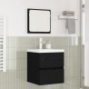 Ensemble de mobilier de salle de bain 2 pcs Chêne noir et Blanc 618033618033