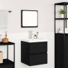 Ensemble de mobilier de salle de bain 2 pcs Chêne noir et Blanc 618033618033