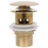 Drain à poussoir avec débordement Doré 6,4x6,4x9,1 cm 618037618037