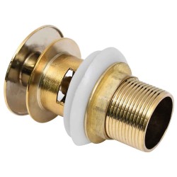 Drain à poussoir avec débordement Doré 6,4x6,4x9,1 cm 618037618037