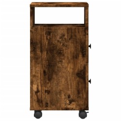 Meuble étroit de salle de bain à roulettes chêne fumé 618040618040