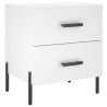 Table de chevet blanc 40x35x47,5 cm bois d’ingénierie 618041618041