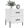 Table de chevet blanc 40x35x47,5 cm bois d’ingénierie 618041618041