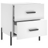 Table de chevet blanc 40x35x47,5 cm bois d’ingénierie 618041618041