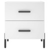 Table de chevet blanc 40x35x47,5 cm bois d’ingénierie 618041618041