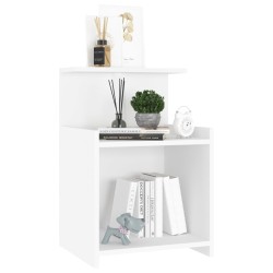 Table de chevet Blanc 40x35x60 cm Aggloméré 618042618042