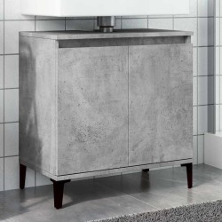 Meuble d'évier gris béton 58x33x60 cm bois d'ingénierie 618046618046
