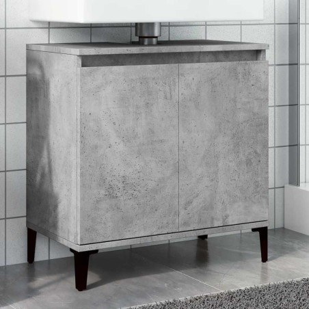Meuble d'évier gris béton 58x33x60 cm bois d'ingénierie 618046618046
