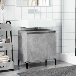 Meuble d'évier gris béton 58x33x60 cm bois d'ingénierie 618046618046