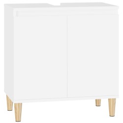 Meuble d'évier blanc 58x33x60 cm bois d'ingénierie 618047618047