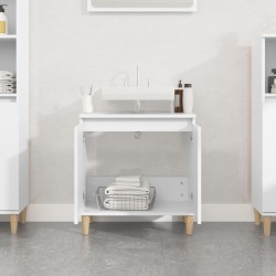 Meuble d'évier blanc 58x33x60 cm bois d'ingénierie 618047618047