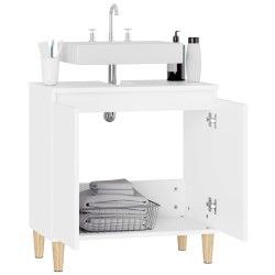 Meuble d'évier blanc 58x33x60 cm bois d'ingénierie 618047618047