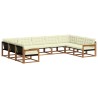 Ensemble de canapés d'extérieur 9 pcs Naturel et Crème 618048618048