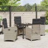 Ensemble de salle à manger pour jardin 5 pcs Gris clair 618051618051