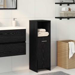Meuble de salle de bain en chêne noir 30x30x95 cm bois d'ingénierie 618052618052