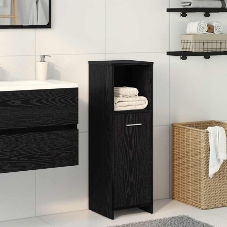 Meuble de salle de bain en chêne noir 30x30x95 cm bois d'ingénierie 618052618052