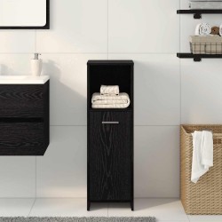 Meuble de salle de bain en chêne noir 30x30x95 cm bois d'ingénierie 618052618052