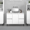 Meuble d'évier blanc 80x33x60 cm bois d'ingénierie 618055618055