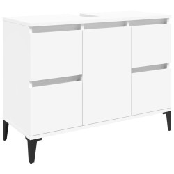 Meuble d'évier blanc 80x33x60 cm bois d'ingénierie 618055618055