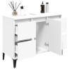 Meuble d'évier blanc 80x33x60 cm bois d'ingénierie 618055618055